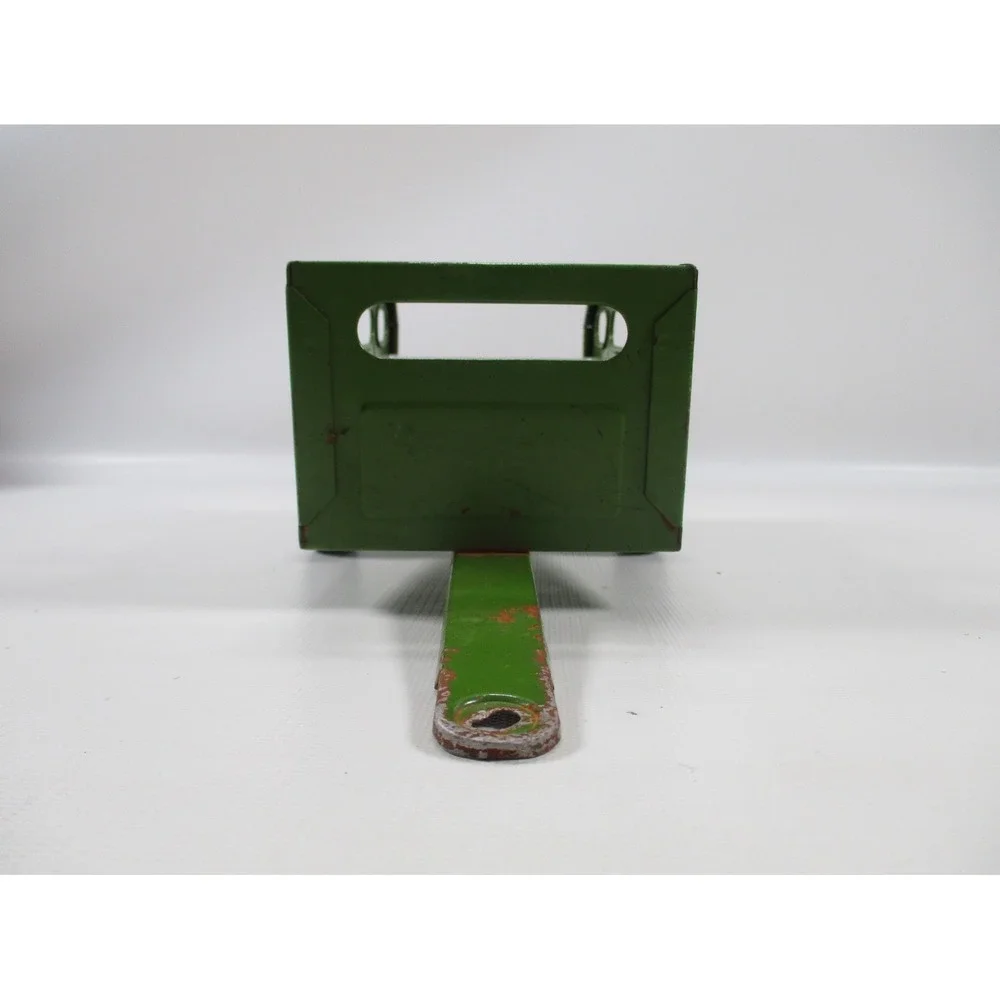 Vintage Nylint Green Pressed Steel Farm Utility Trailer Wagon 11
